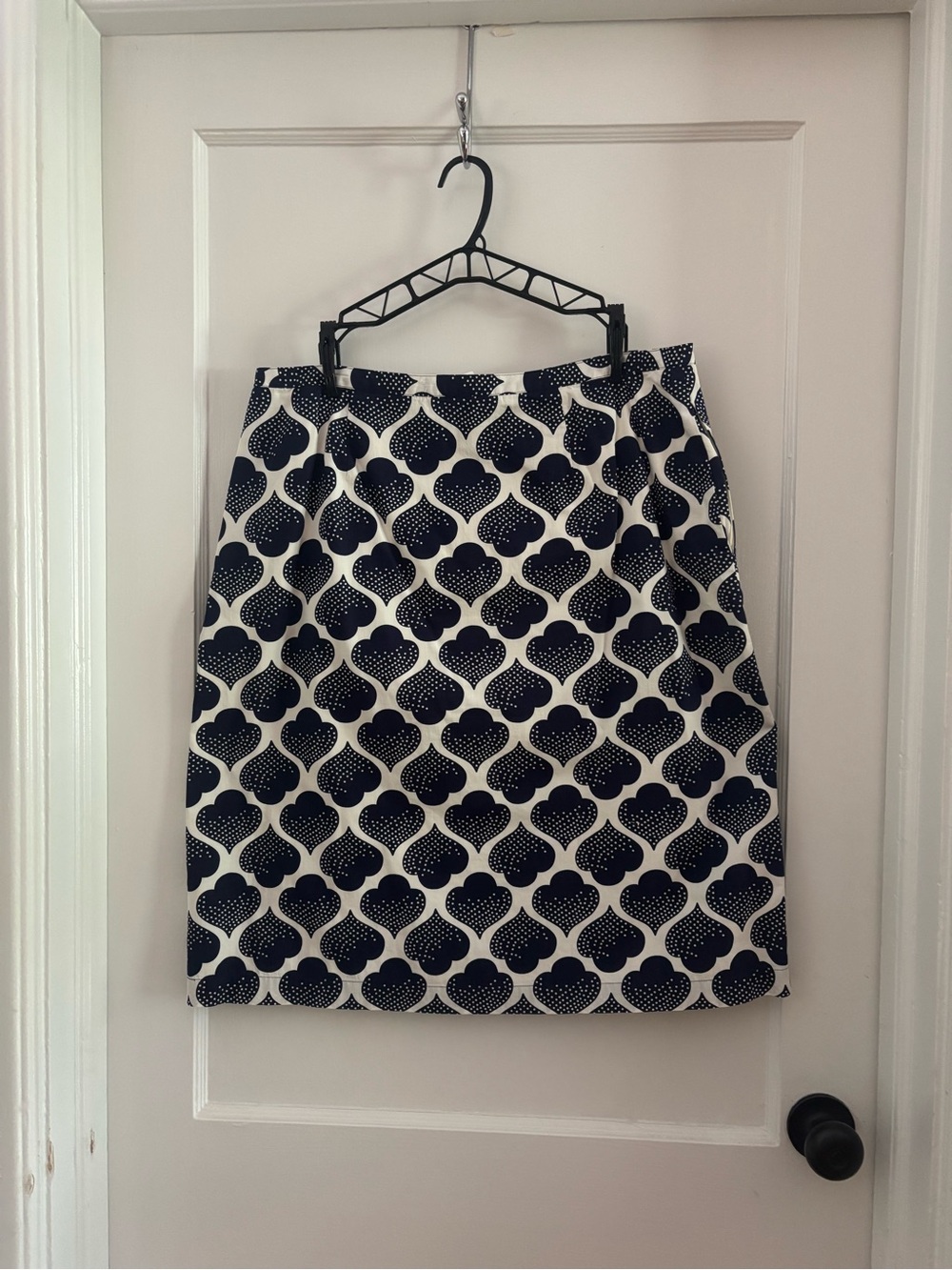 Boden Black and White Printed a line Skirt